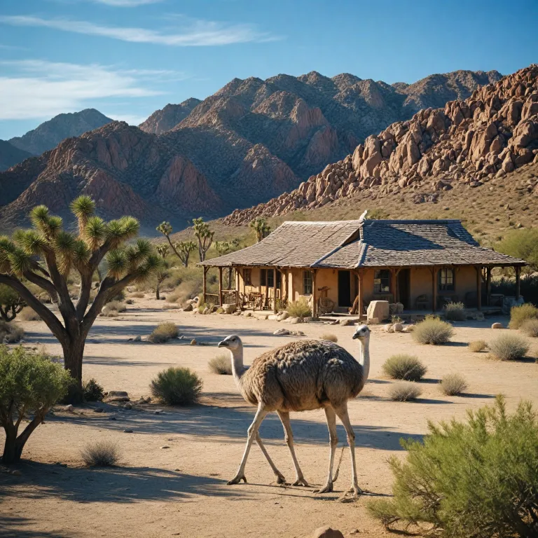 Experience the unique charm of joshua tree ostrich ranch and guest house in the Arizona desert