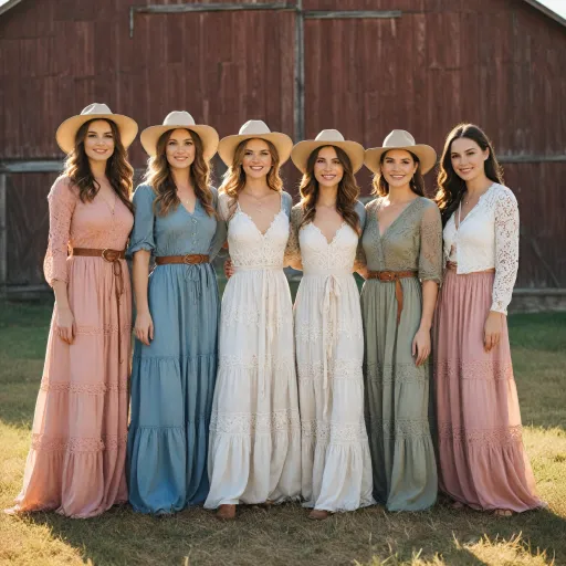 Elegant ideas for a ranch wedding guest dress that suits every country celebration